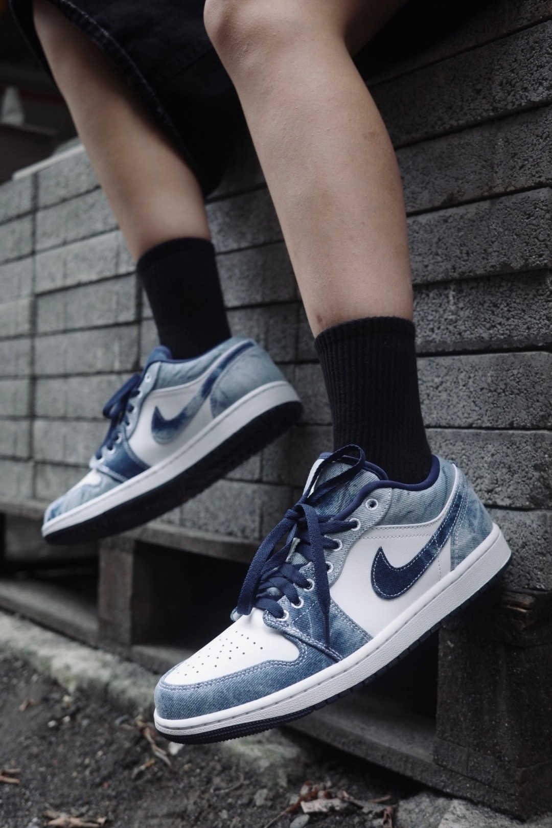 Air jordan 1 low se washed denim 丹寧牛仔布 CZ8455-100