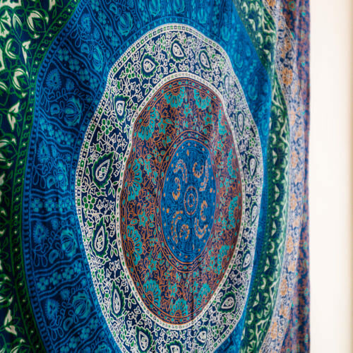 孔雀花紋掛布／野餐墊 － 信念