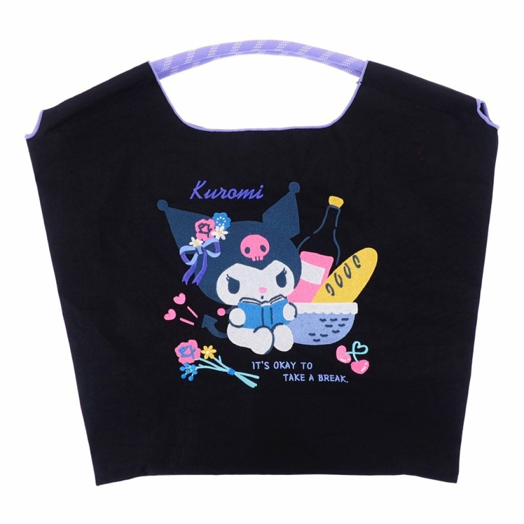 Sanrio 刺繡公仔粗繩手挽袋 (中)