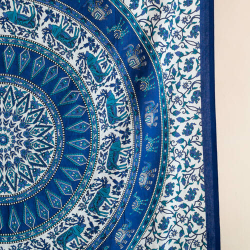 孔雀花紋掛布／野餐墊 － 純淨