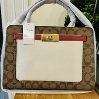 [S] COACH C8208 LOGO CBLK LANE CALL,IM/KHAKI CHALK MULTI, 195031484704 (SCO1092)