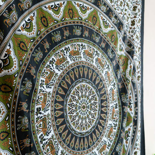 孔雀花紋掛布／野餐墊 － 忠實