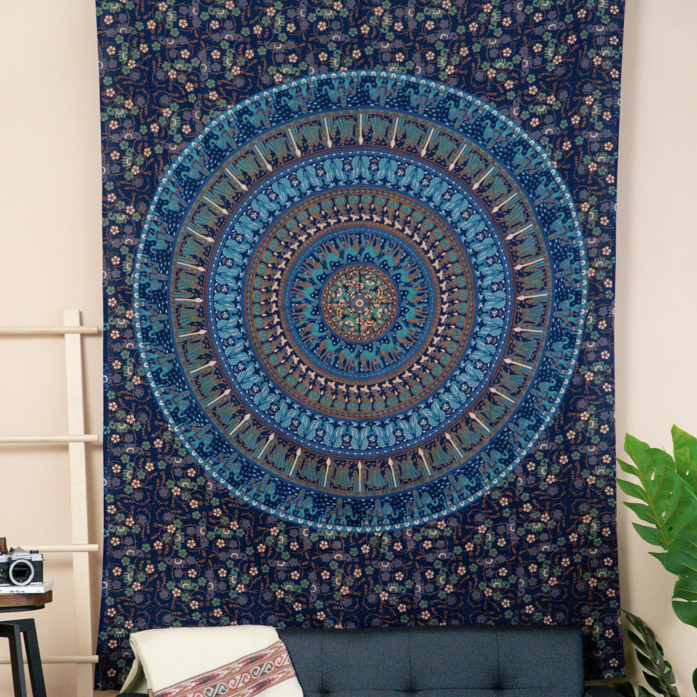 孔雀花紋掛布／野餐墊 － 靈性