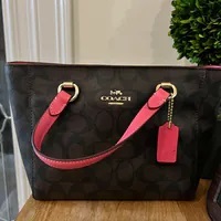 [S] COACH CA613 SIGNATURE ALICE,IM/BROWN/WATERMELON, 195031678707 (SCO1098)