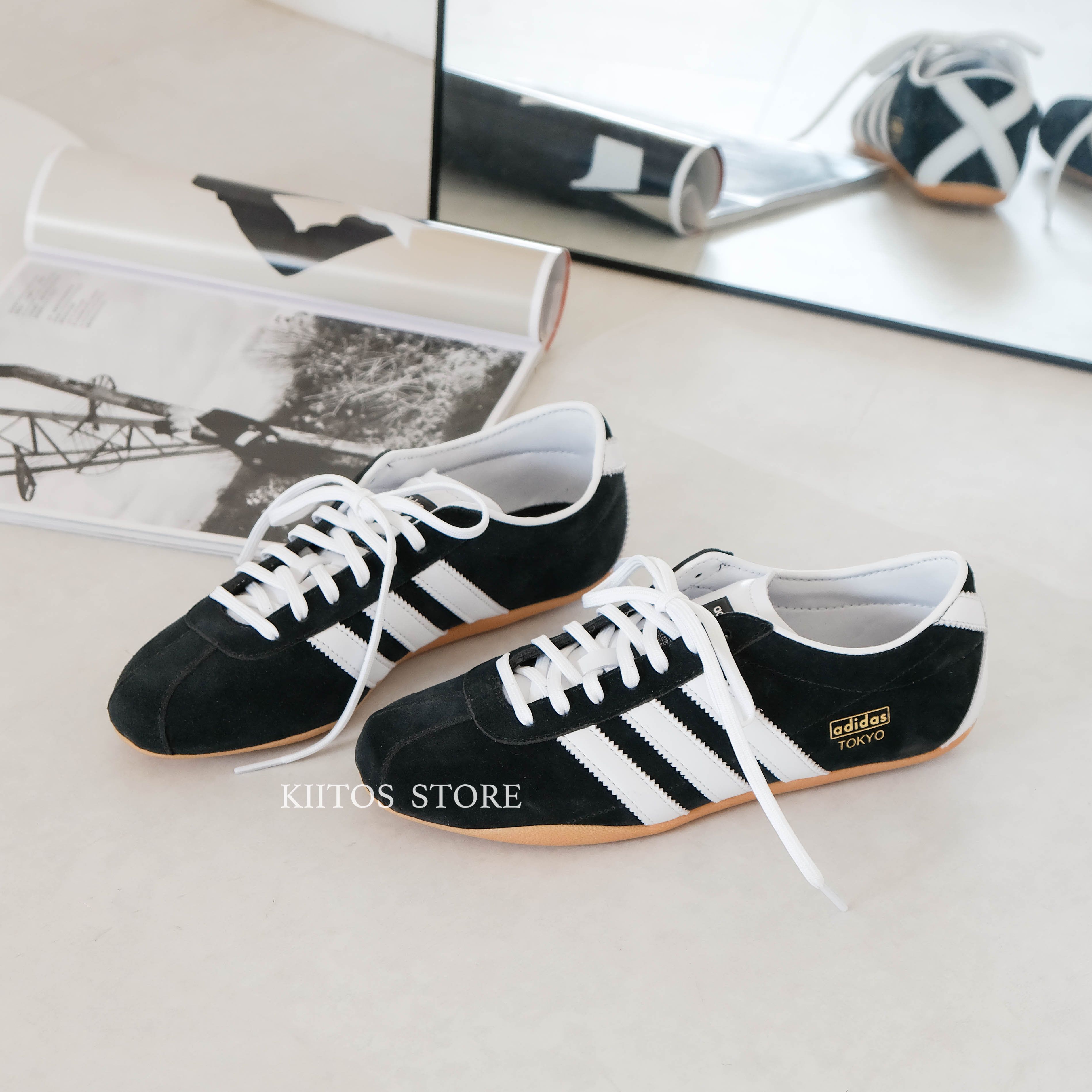 AdidasTokyo W 黑色 麂皮 德訓鞋 女鞋 JI0183