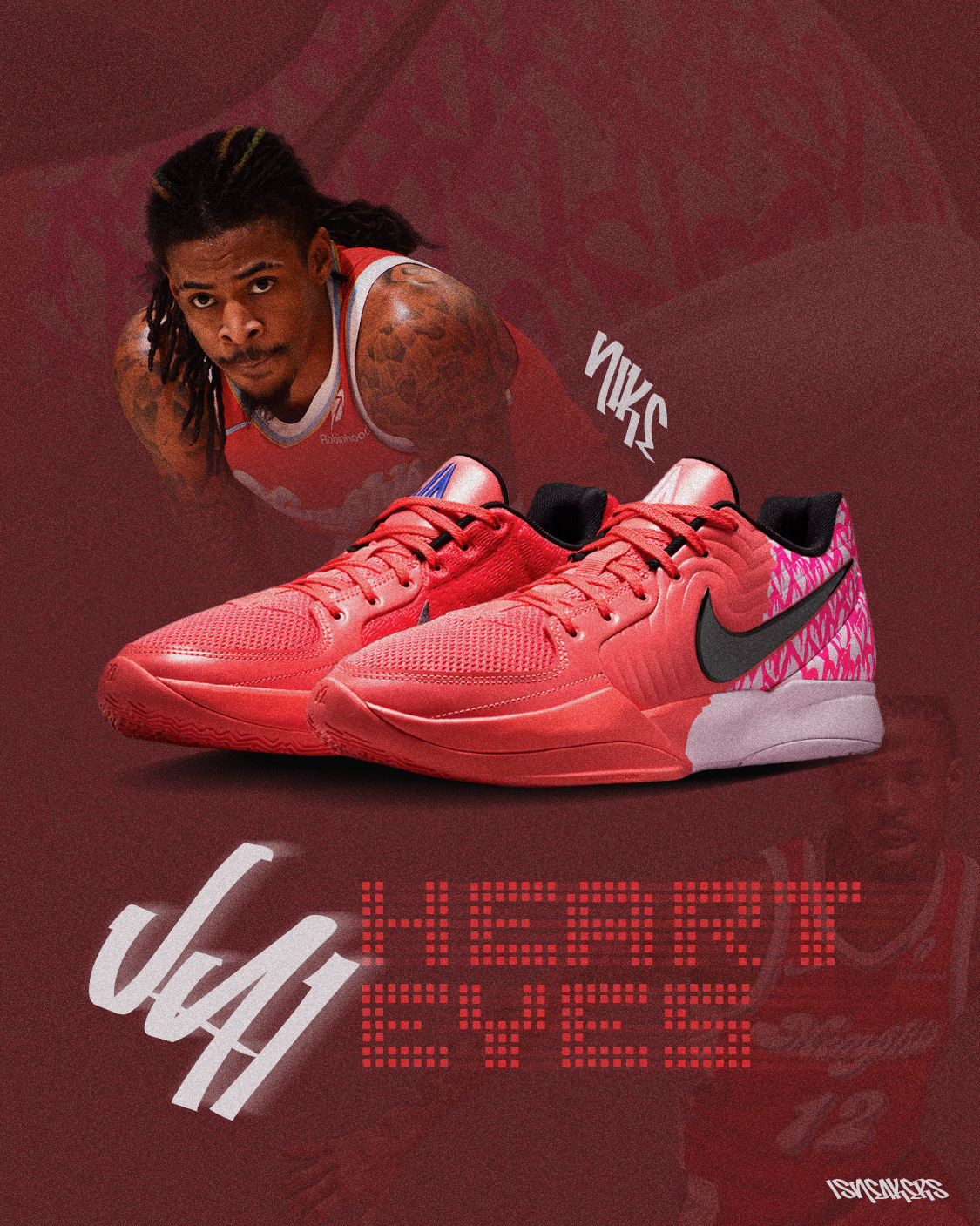 iSNEAKERS｜Nike Ja 2 EP "Heart Eyes" 愛心情人節 IB5841-800