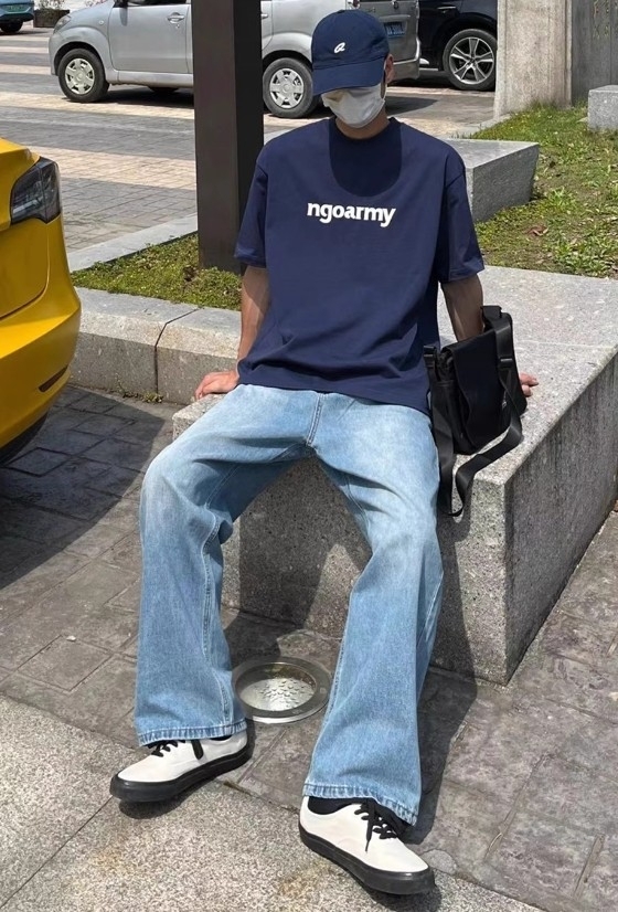 『RB』CITYBOY 基礎刷色 水洗 落地 牛仔長褲 直筒褲 牛仔褲 長褲 褲子 男女不拘 穿搭必備