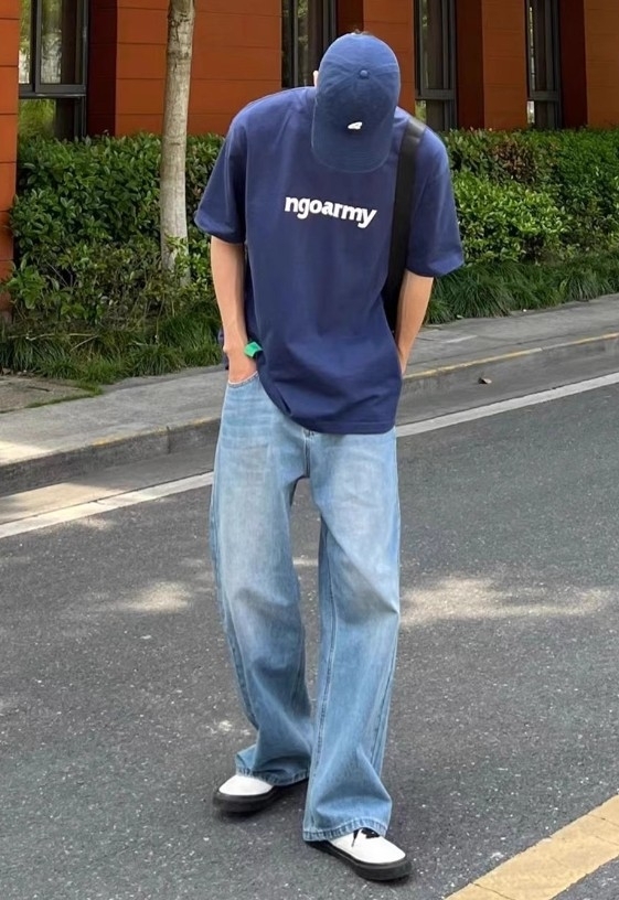 『RB』CITYBOY 基礎刷色 水洗 落地 牛仔長褲 直筒褲 牛仔褲 長褲 褲子 男女不拘 穿搭必備