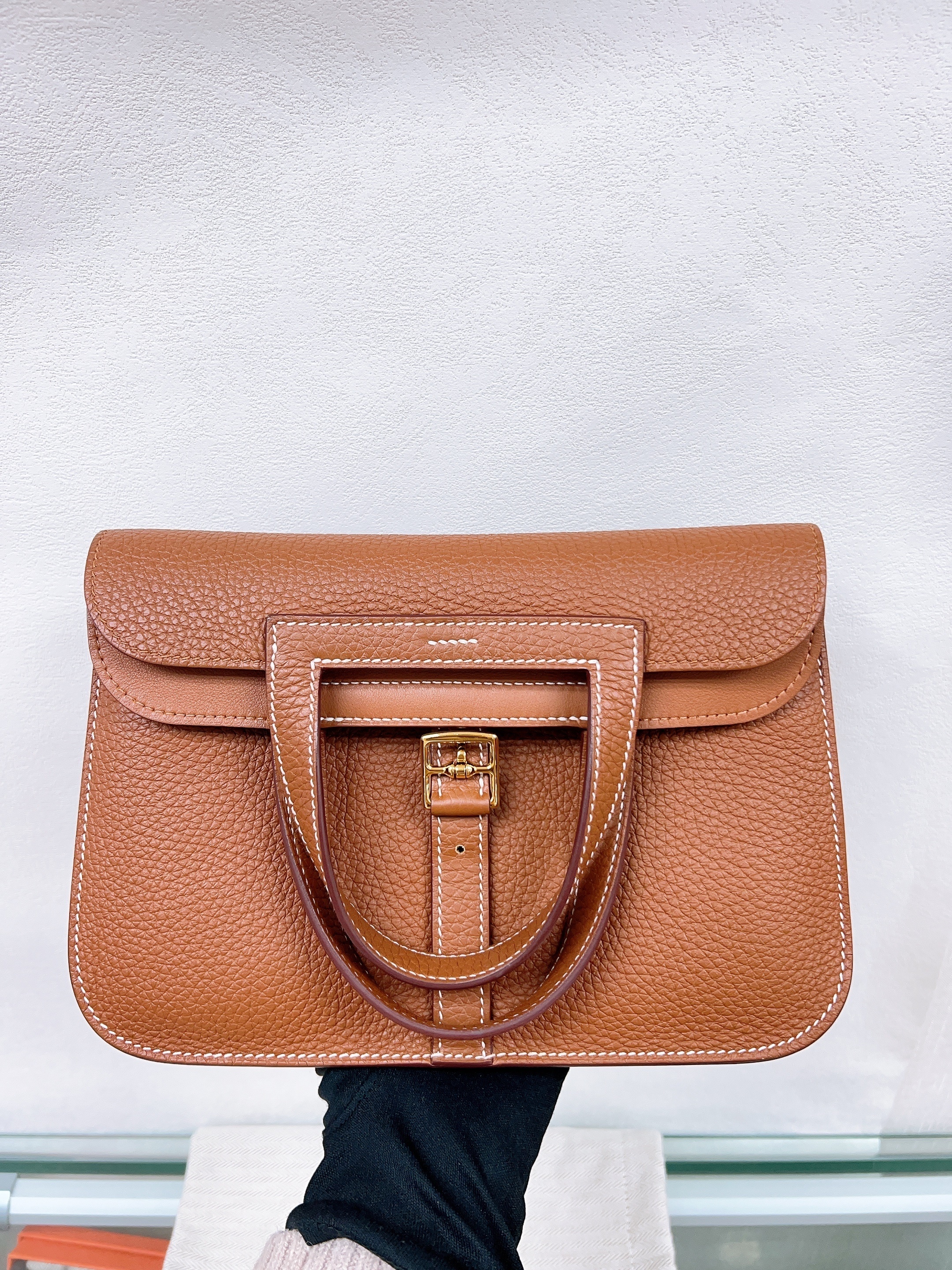 Hermes halzan 25 (stamp b/ gold GHW)