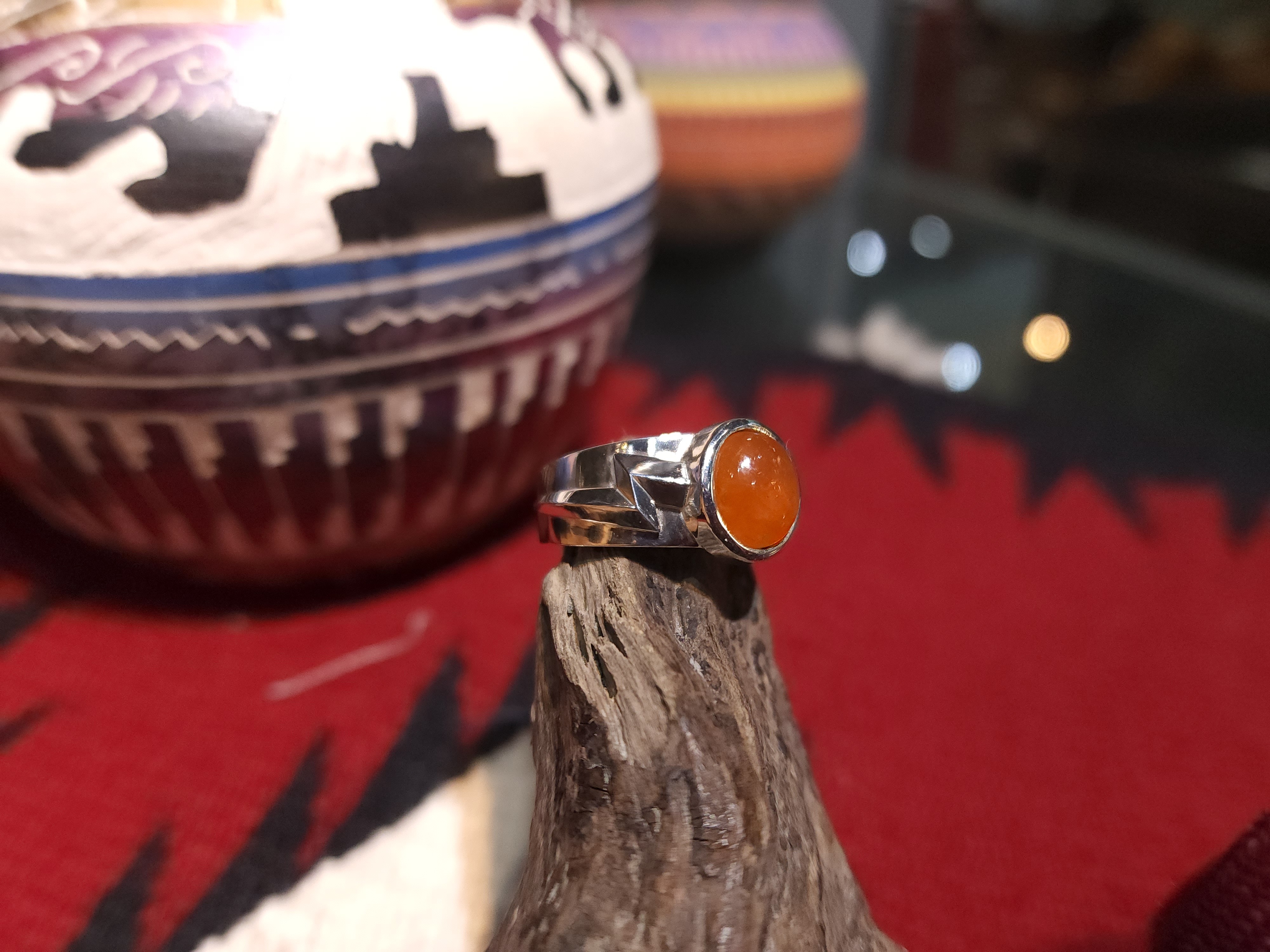 *Black Venom Jewelry- Freedom & Prayer 純銀閃電戒鑲錳鋁榴石