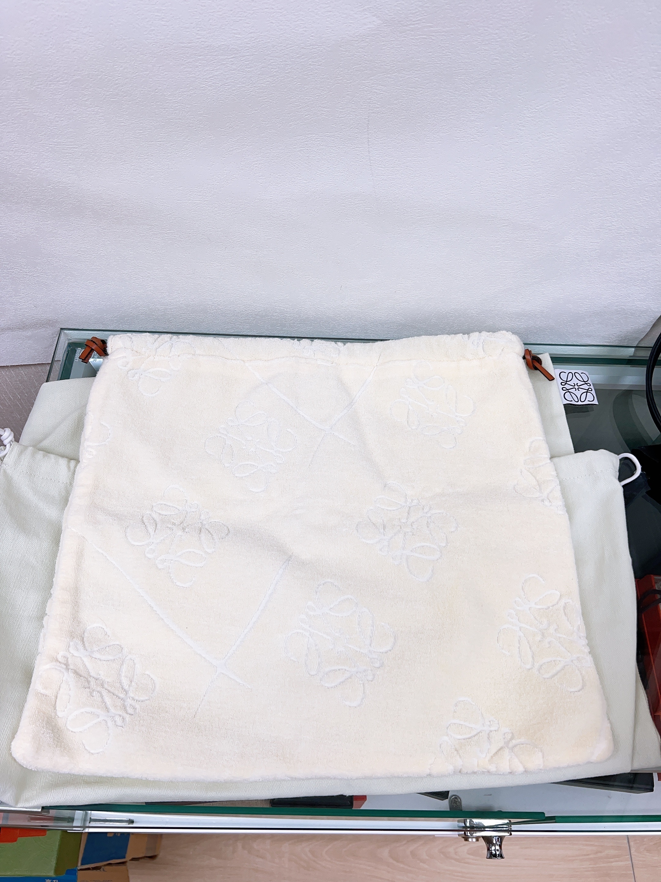 *Unused* Loewe drawstring towel pouch