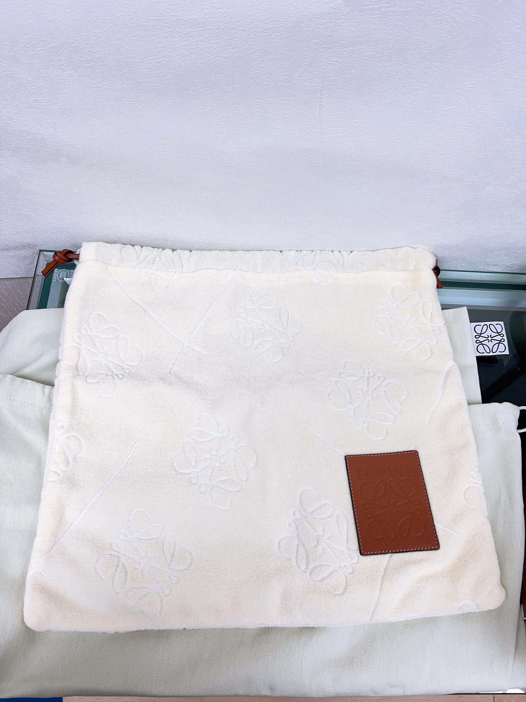 *Unused* Loewe drawstring towel pouch