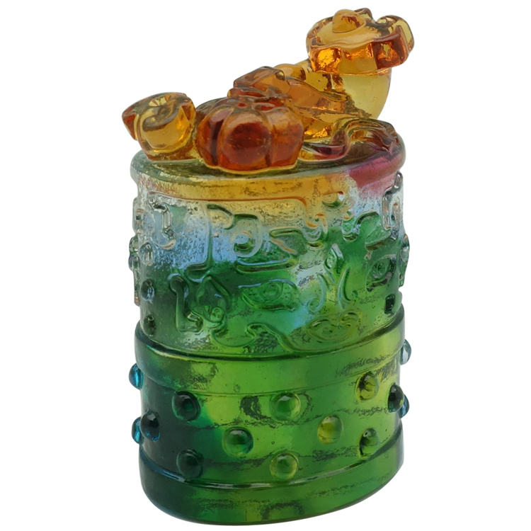 鹿港窯琉璃印章｜事事如意，送禮自用皆宜的藝術擺件