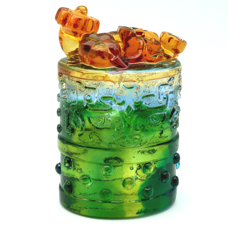 鹿港窯琉璃印章｜事事如意，送禮自用皆宜的藝術擺件