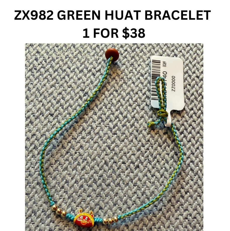 1 ZX982 GREEN HUAT BRACELET