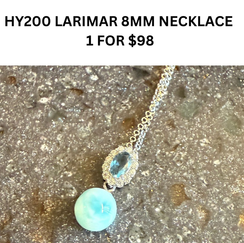 1 HY200 LARIMA 8MM NECKLACE