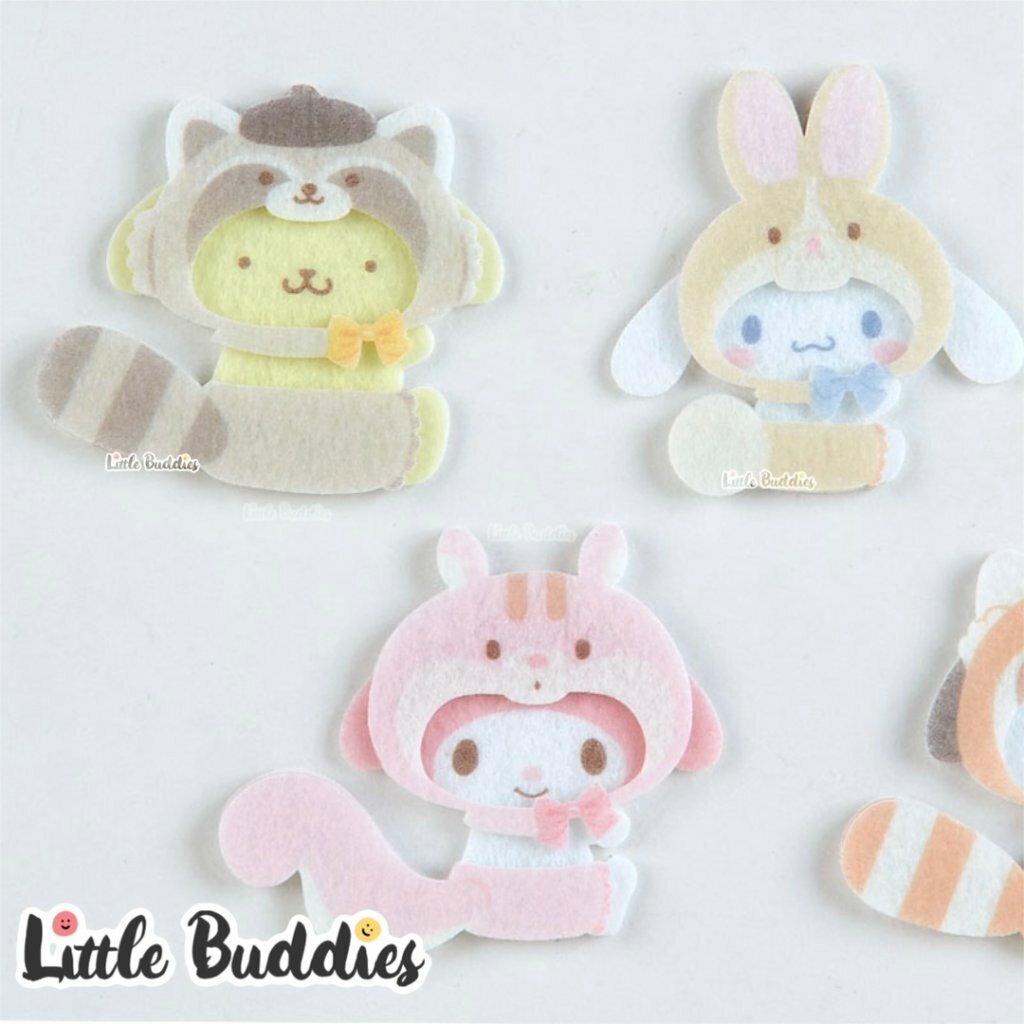 日版Sanrio 森林動物設計系列 毛茸茸貼紙