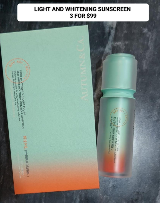 3 LIGHT AND WHITENING SUNSCREEN