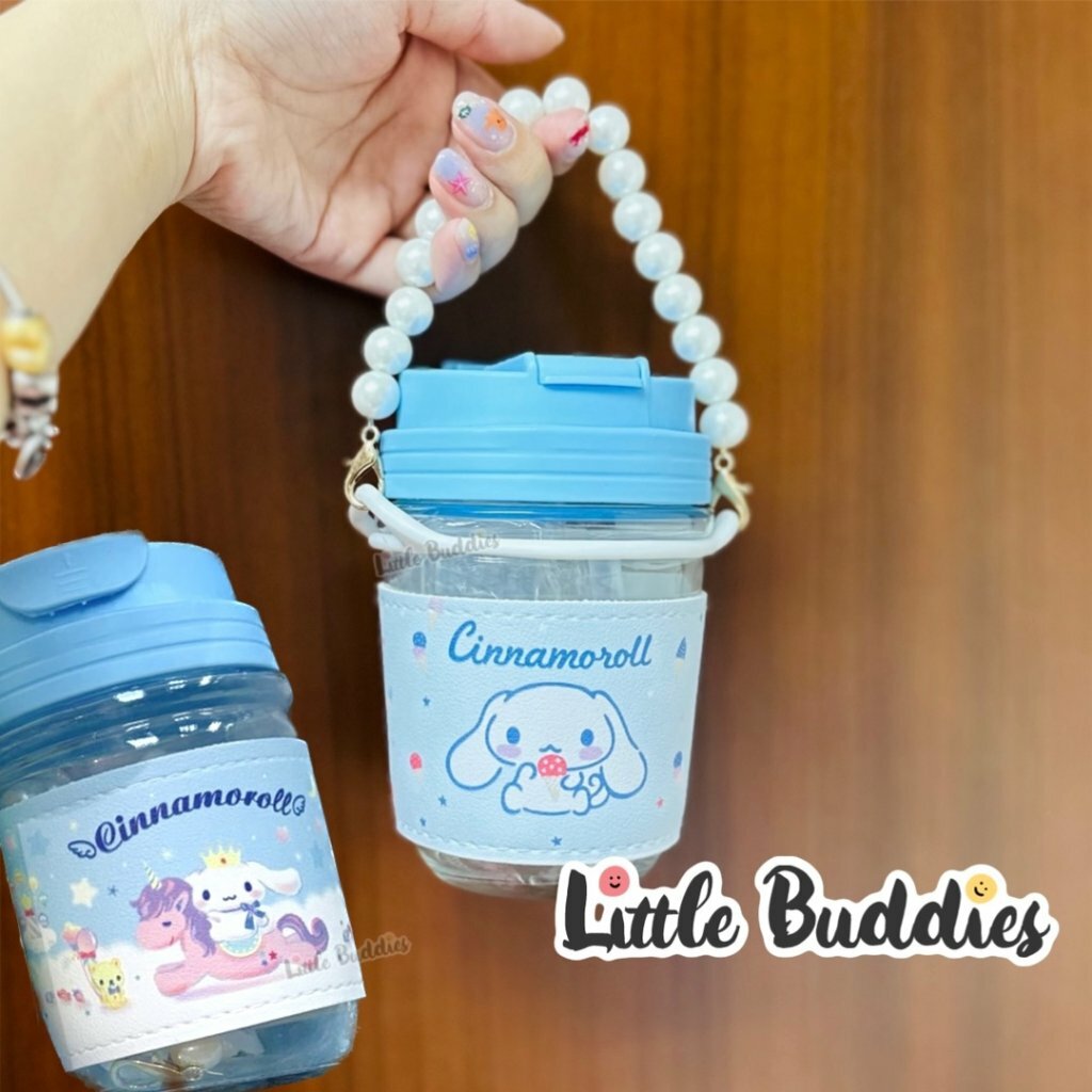 泰版Sanrio 珍珠手挽玻璃杯套裝