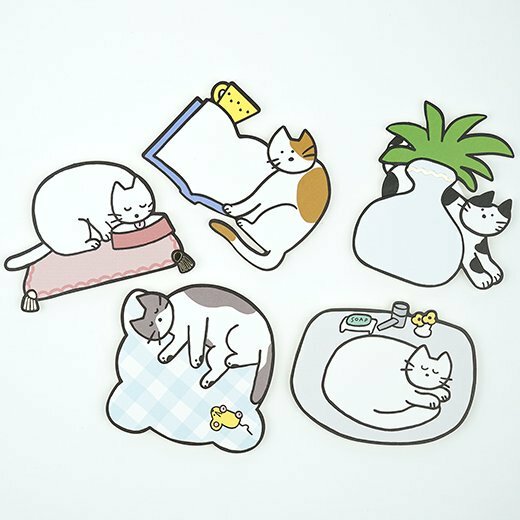 貓咪 禮物小卡 5枚入 附信封｜日本Greeting Life