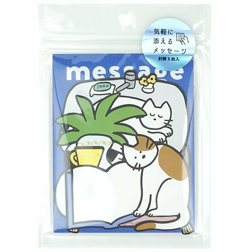 貓咪 禮物小卡 5枚入 附信封｜日本Greeting Life