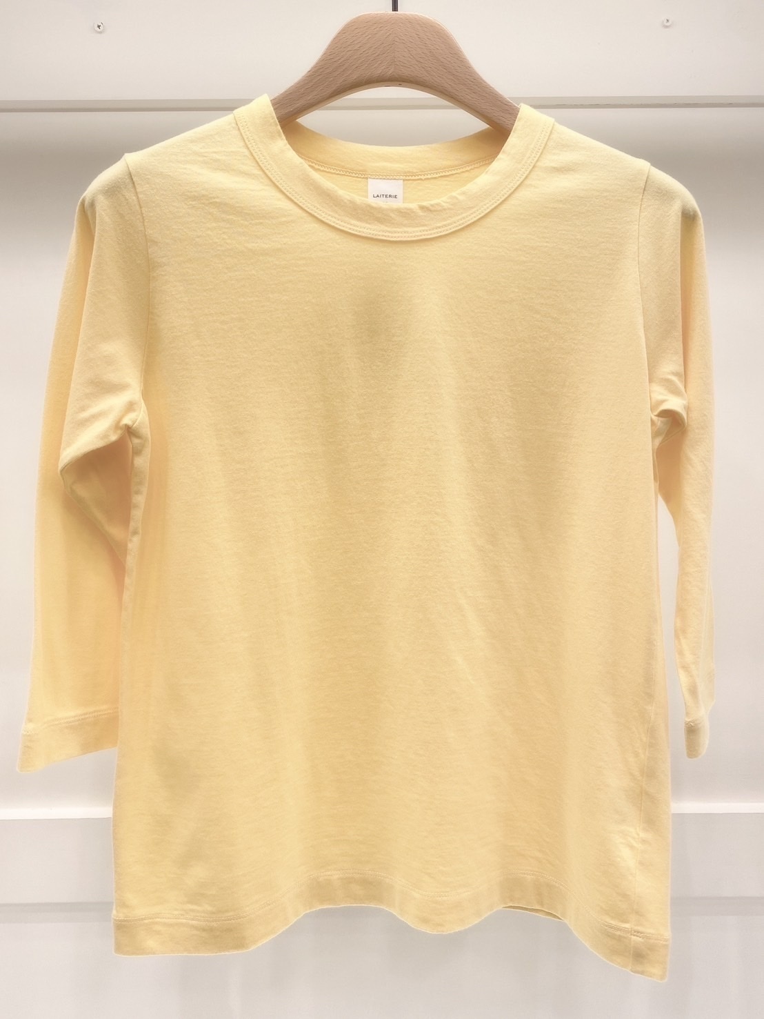 LAITERIE 蓬鬆的天竺 純色7分袖