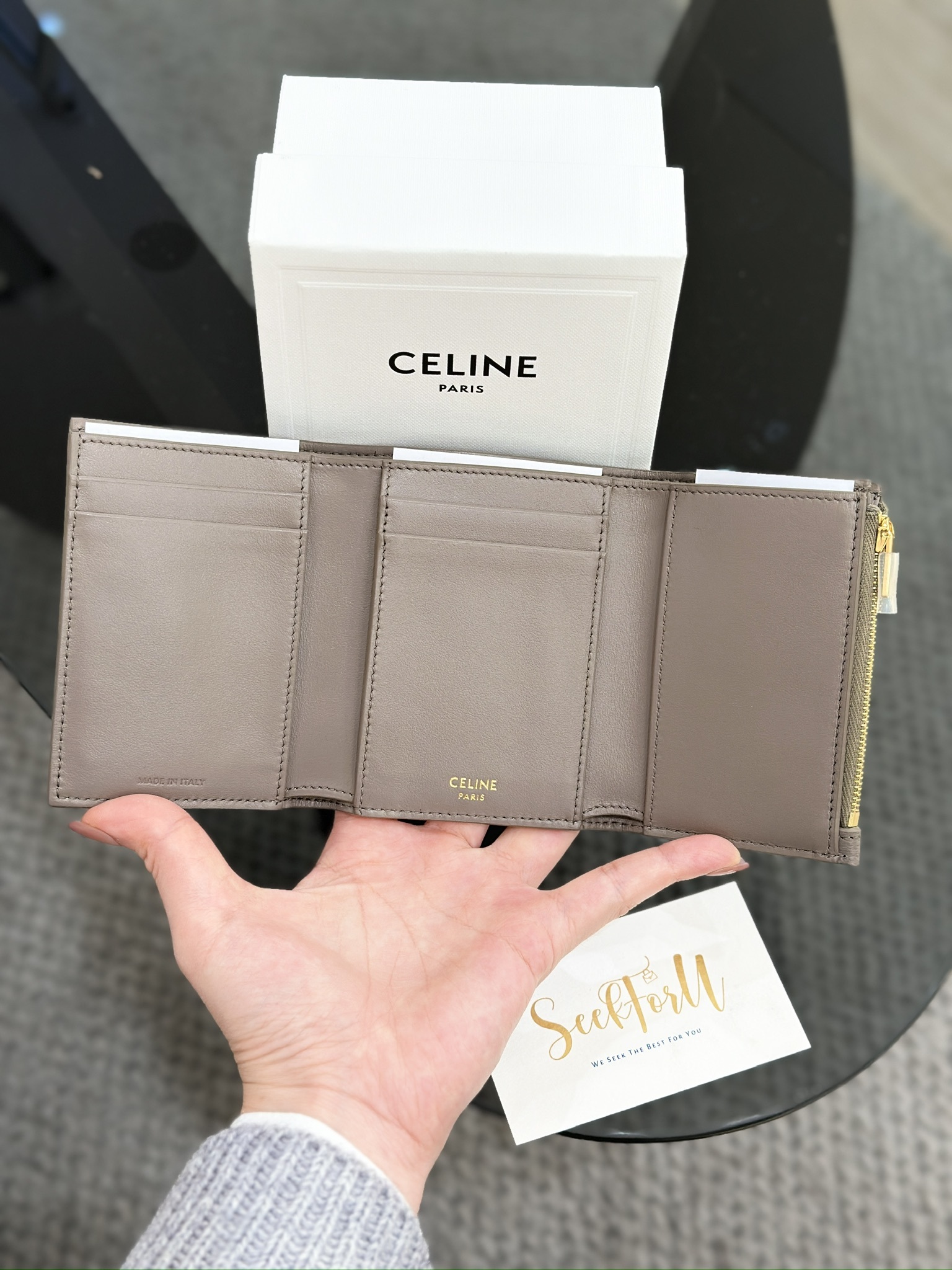CELINE Fine Strap Wallet Nino - pebble CELINE Fine Strap Wallet Nino - pebble