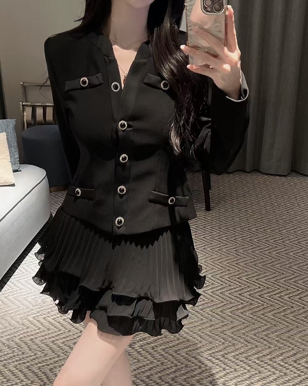 白瓷花印 (外套)