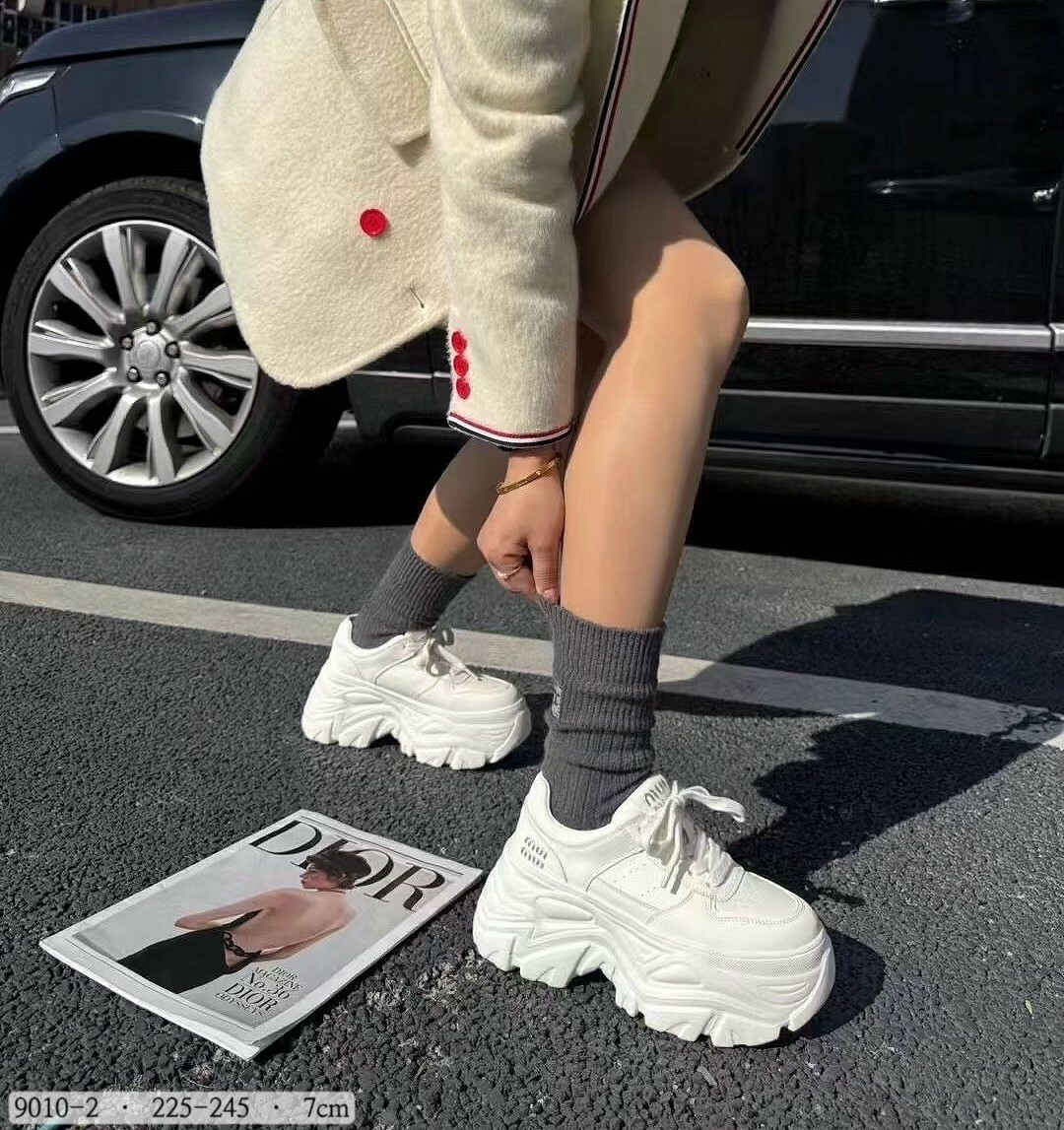 9010-2韓國真皮輕量厚底老爹鞋