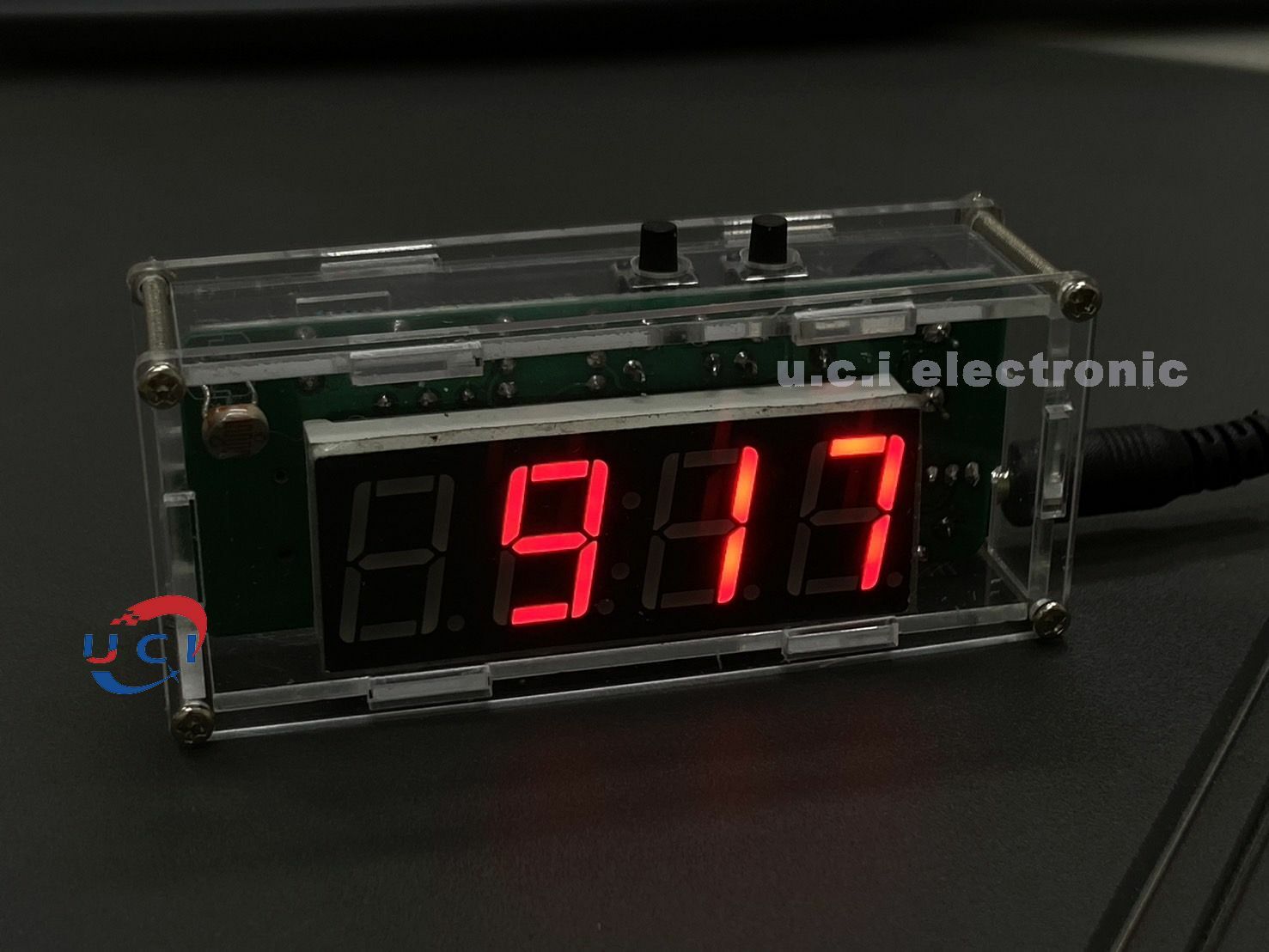 【UCI電子】(E-13) DIY電子時鐘套件 C51單片機光控溫度數位 LED電子鐘DIY製作散件