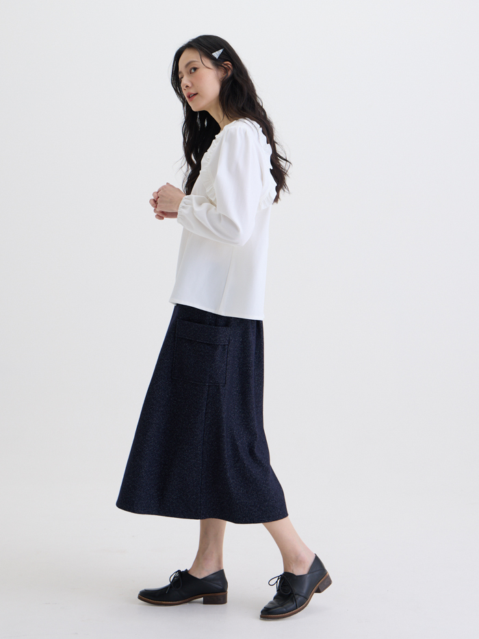 街頭男孩蓋袋長裙-藏青