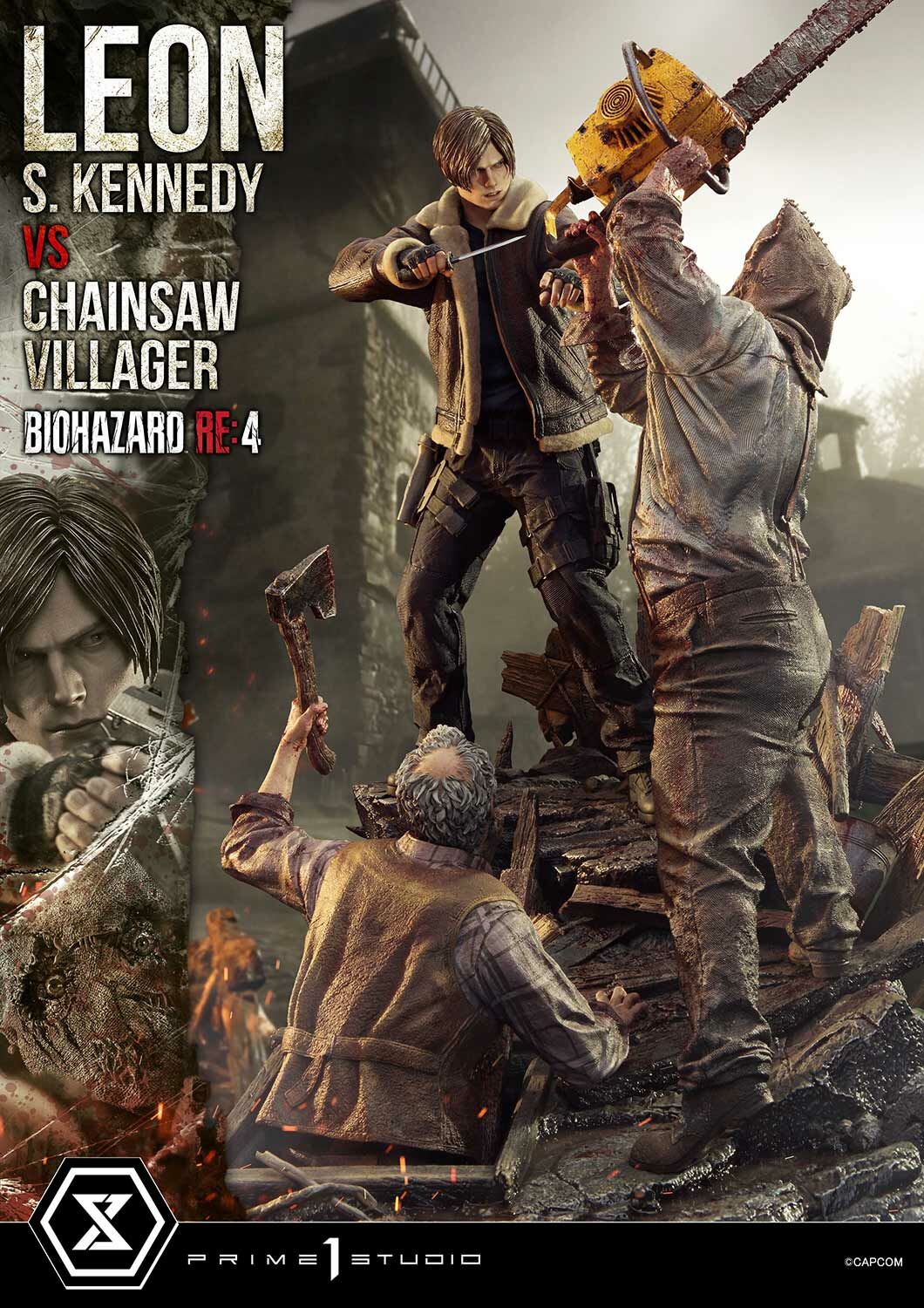 「ACG.GO」「預購」Prime 1 Studio  Ultimate Premium Masterline "Resident Evil 4" Leon S. Kennedy VS Chainsaw Villager 生化危機4