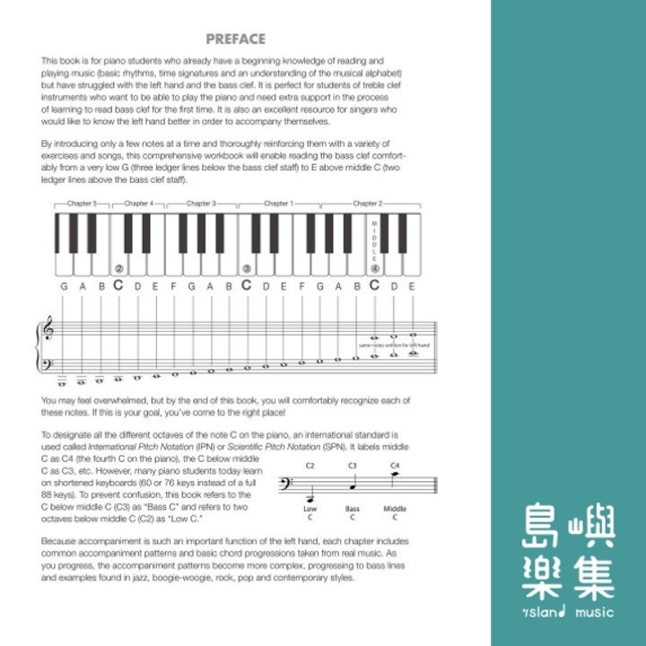 How to Read Bass Clef on the Piano &nbsp;- A Musician's Guide and Workbook for the Left Hand