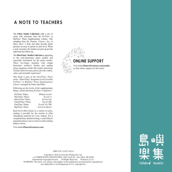 Faber Studio Collection &nbsp;- Selections from ShowTime® Piano Level 2A