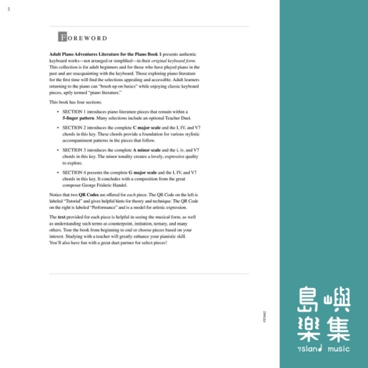 Adult Piano Adventures Literature for the Piano Book 1 &nbsp;- First Keyboard Classics for the Adult Learner