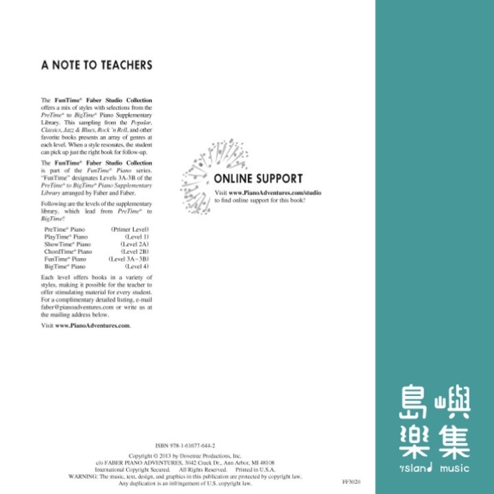 Faber Studio Collection &nbsp;- Selections from FunTime® Piano Level 3A-3B