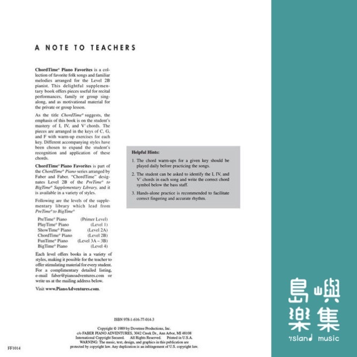 ChordTime® Piano Favorites &nbsp;- Level 2B