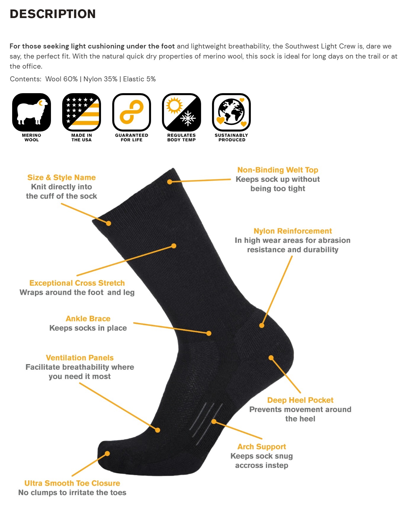 Point 6. Southwest, Light Crew #2901 #GRAY / DARK NAVY