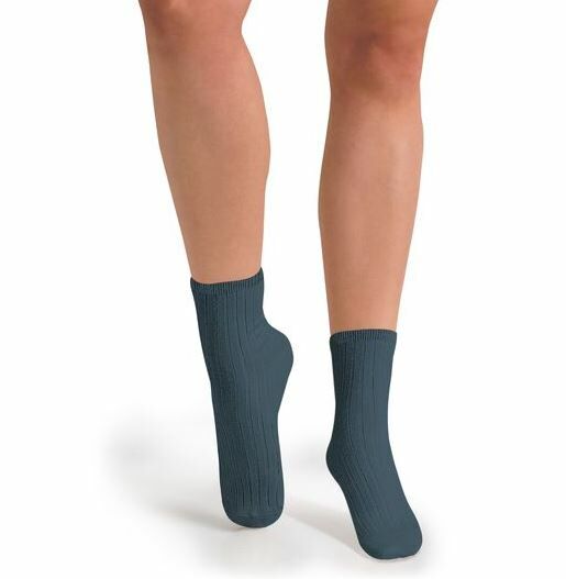 (預購) COLLEGIEN 羅紋短襪 La Mini - 960 Bleu Cendré 灰藍