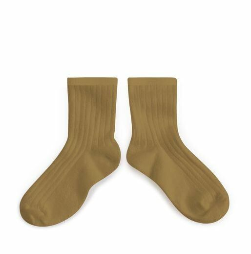 (預購) COLLEGIEN 羅紋短襪 La Mini - 352 Biscuit褐
