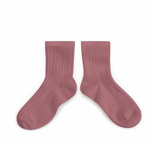 COLLEGIEN 羅紋短襪 La Mini  -Raisin Rose葡萄玫瑰