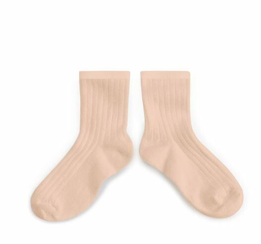 (預購) COLLEGIEN 羅紋短襪 La Mini - 590 Sorbet 冰淇淋粉