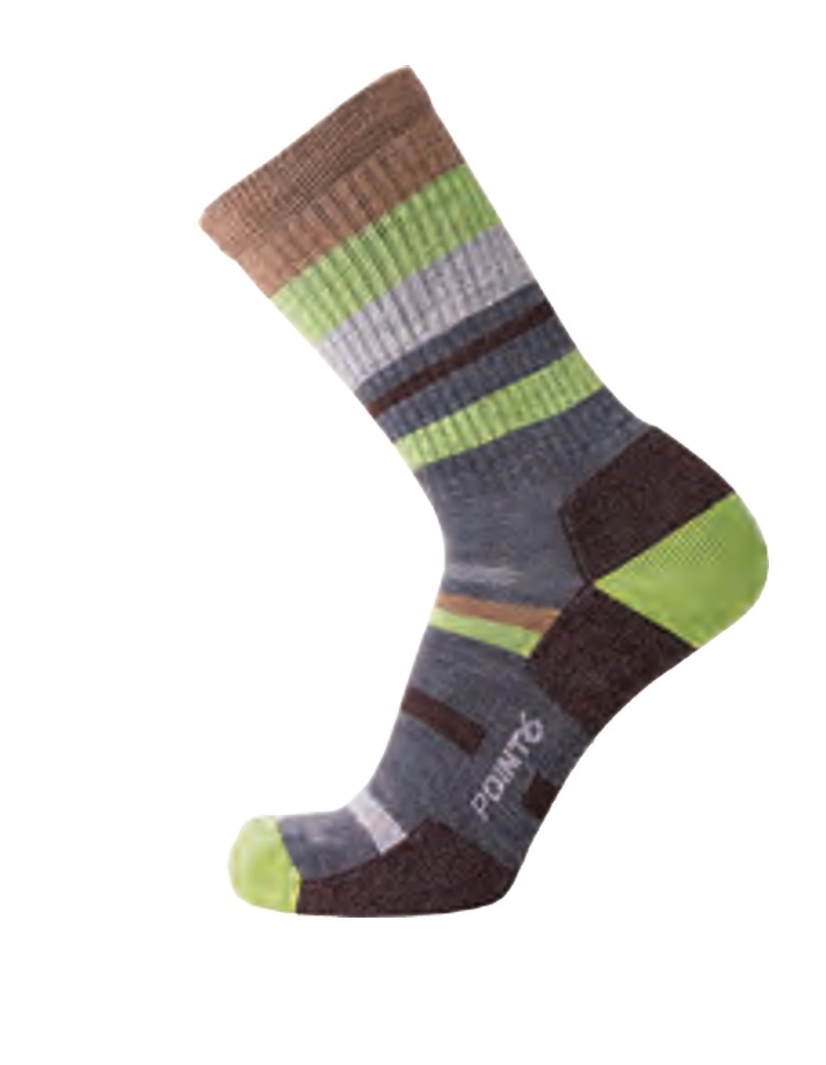 Point 6. Mixed Stripe, Light Crew #2566 #GRAY