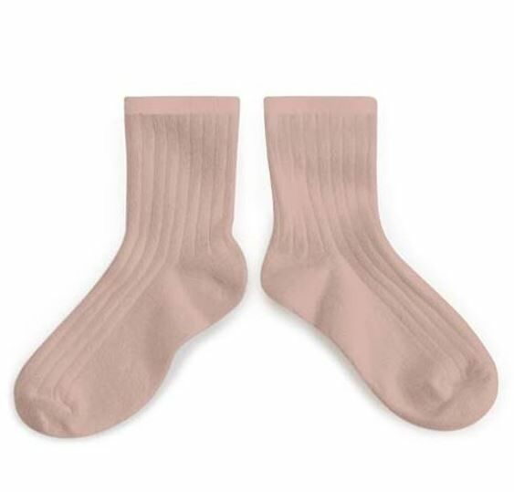 (預購) COLLEGIEN 羅紋短襪 La Mini - 331 Vieux Rose 復古粉