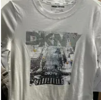 [S] DKNY WOMENS TOP T-SHIRT & BLOUSES,IVORY, DJ4T1362-IVY (SD1217)
