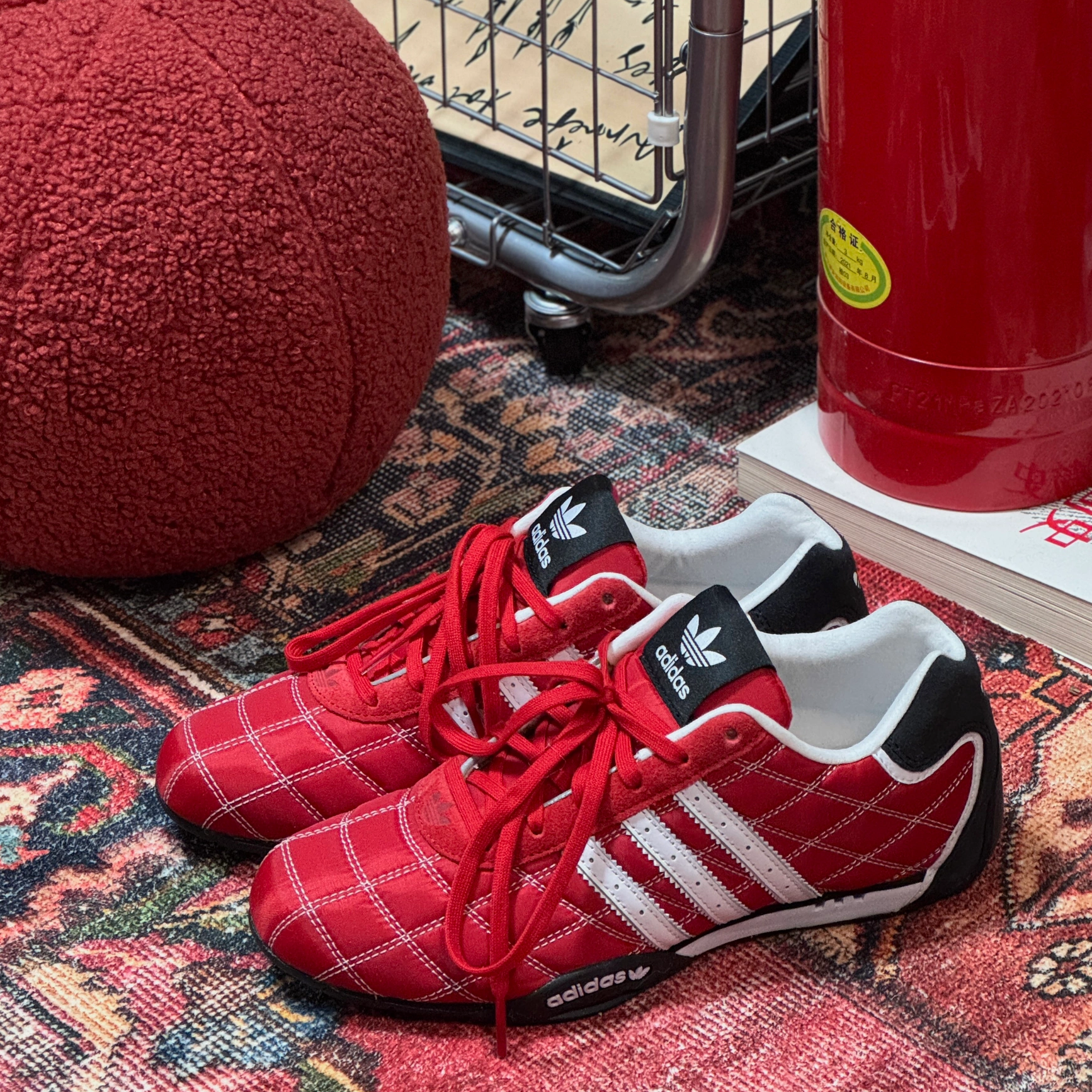 ADIDAS ORIGINALS ADIRACER 賽車鞋 紅白 格紋 尼龍 男女鞋 JP7013 / 預購