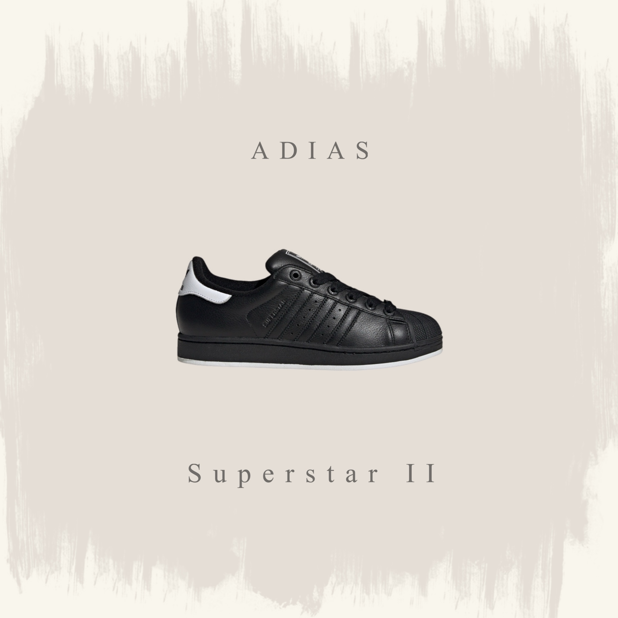 ADIDAS SUPERSTAR II 全黑 貝殼鞋 休閒鞋 中性鞋款 JR0029