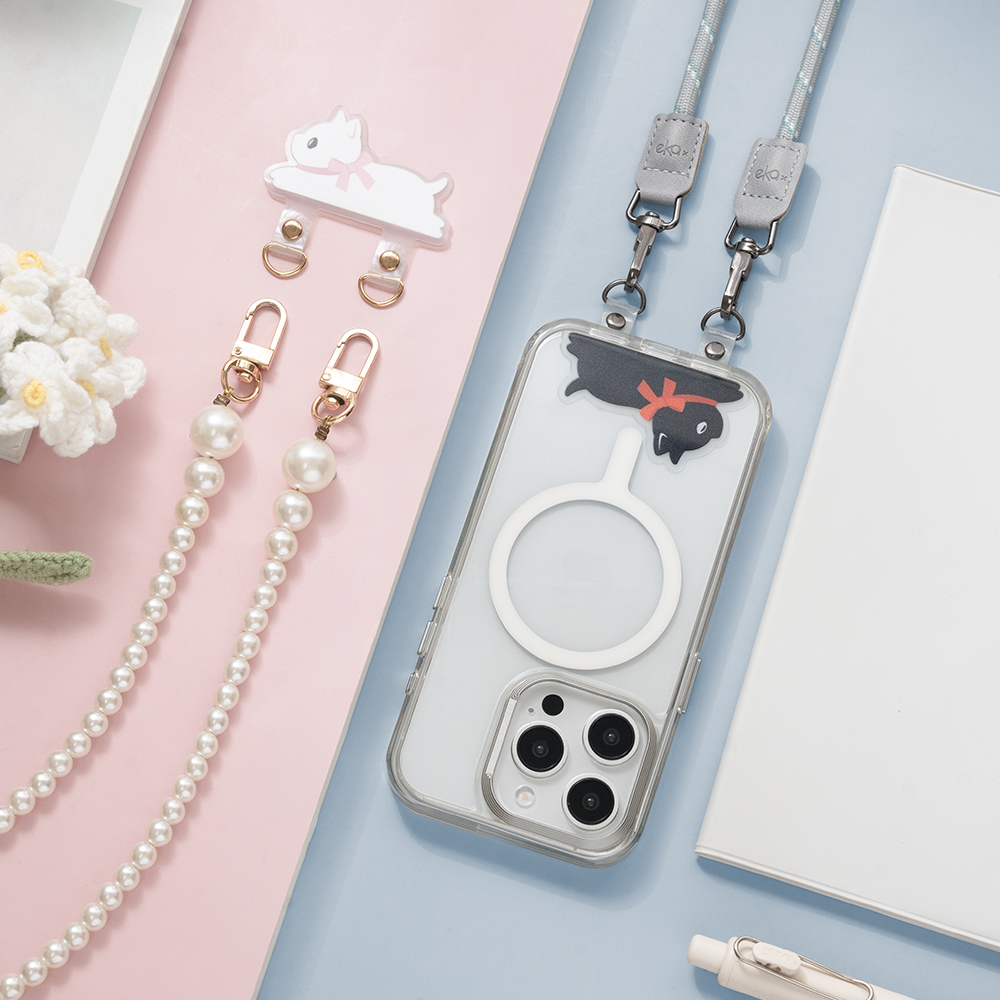 趣味雙環手機掛繩夾片