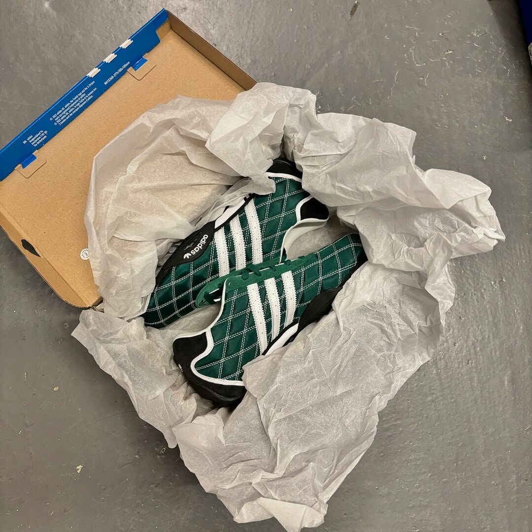 ADIDAS ORIGINALS ADIRACER 森林綠 綠白 格紋 尼龍 男女鞋 JP7014 / 預購