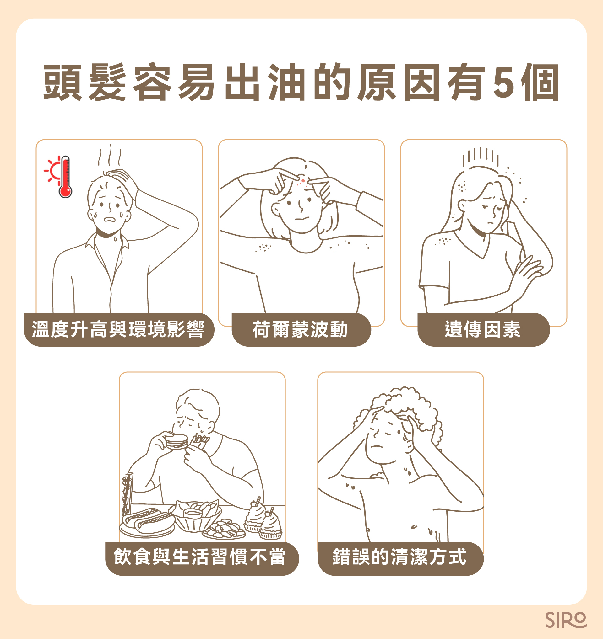 頭髮容易出油的原因有 5 個